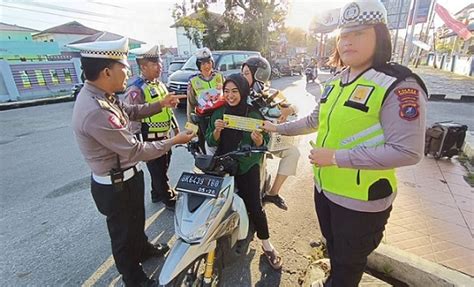 Operasi Patuh Toba Di Siantar Mayoritas Pelanggar Tidak Gunakan Helm