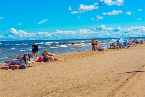 Jurmala Latvia July 9 2022 People Are Enjoying A Sunny Day A