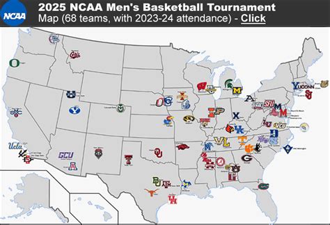 2025 NCAA Men’s Division I Basketball Tournament (aka March Madness ...