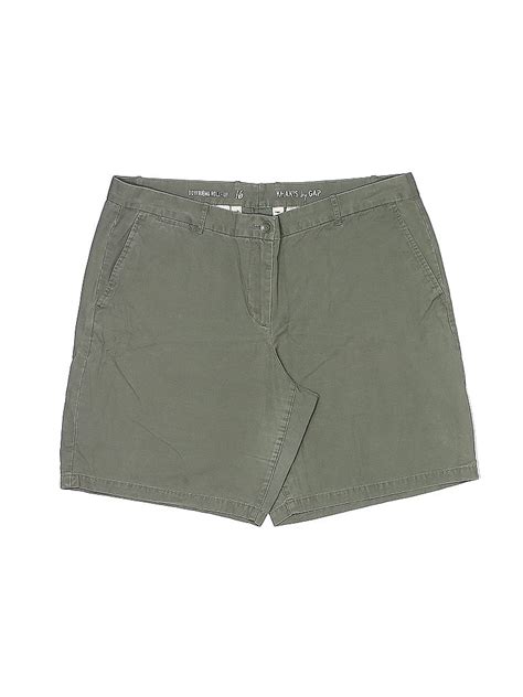 Khakis And Co 100 Cotton Green Khaki Shorts Size 16 66 Off Thredup