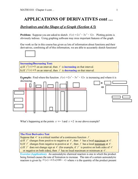 Calculus Lecture Notes Applications Of Derivatives Cont