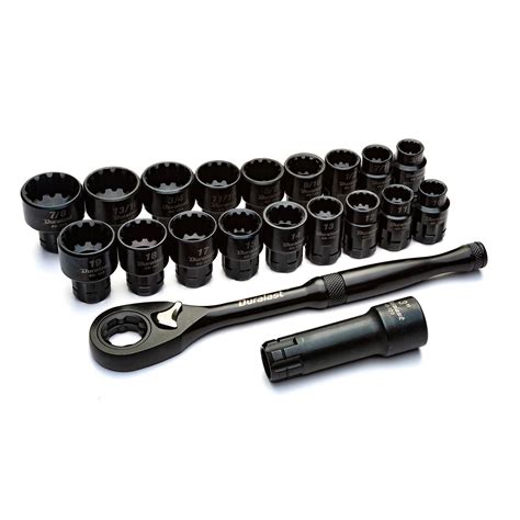 Duralast 3/8in Drive Pass Thru Tool Set 20 Piece