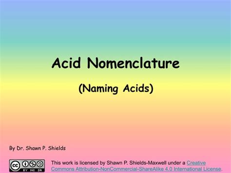 Acid Nomenclature Ppt