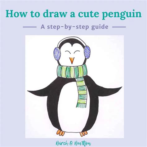 How To Draw A Cute Penguin Cartoon