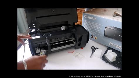 Changing Ink Cartriges For Canon Pixma Ip Youtube