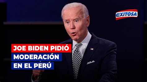 El presidente de los Estados Unidos Joe Biden pidió moderación en