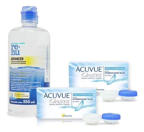 Lentes De Contacto Acuvue Oasys Astigmatismo 2 Cajas Con Solución