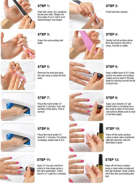 How To Apply Gel Polish Gel Nail Tutorial Diy Acrylic Nails Gel Nails Diy