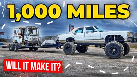 Will It Drive 1000 Miles 1 Ton 4x4 Cummins Swapped Crown Vic Hauling A Couple Projects