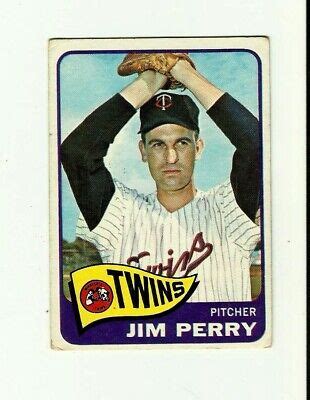 Topps Jim Perry Minnesota Twins Pitcher Baseball Card Mlb