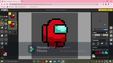 Pixel Art Among Us Run Animation Youtube