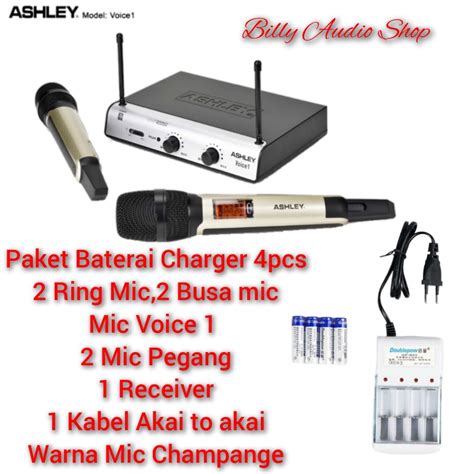 Jual Mic Wireless Ashley Voice Original Produk Mic Pegang Shopee