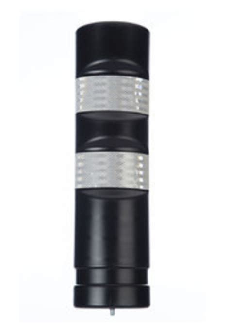 Kunststoff Poller 75 CM Schwarz mit Retroreflexion - Verkehrsshop.de