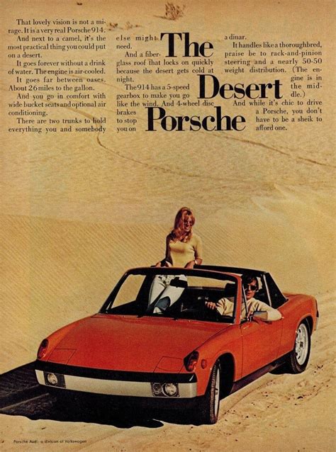 Porsche 914 1972 Retro Ads Vintage Car Ads Automobilia