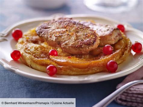 Escalope de foie gras poêlée et Tatin de mangue facile découvrez les