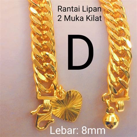 Ada Cop Bce Emas Bangkok Adults Bracelet Double Curb Gelang