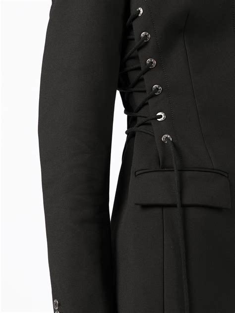 Corset Style Dresses Dion Lee Black Cotton Peacoat Chef Jackets