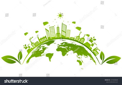 Ecology Concept Environmental Banner Design Elements Stock Vector