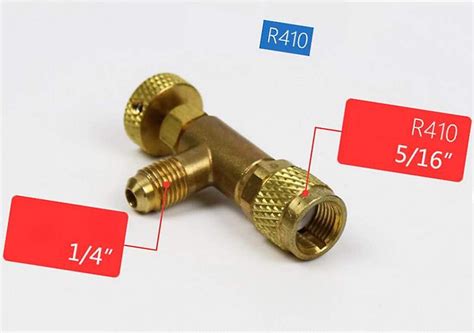 R410a Air Conditioning Refrigerant Valve Adapter 14 Sae Male To 516 Sae Female Charging