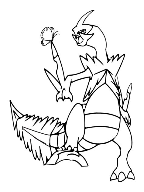 Sceptile Mega Evolution Coloring Pages