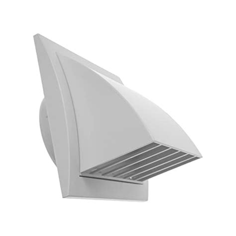 4 Inch Exhaust Hood Vent With Rain Cover And Flap White Indoor And Outdoor Air Vent Cover