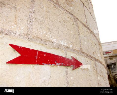 A Red Arrow Direction Sign Stock Photo Alamy