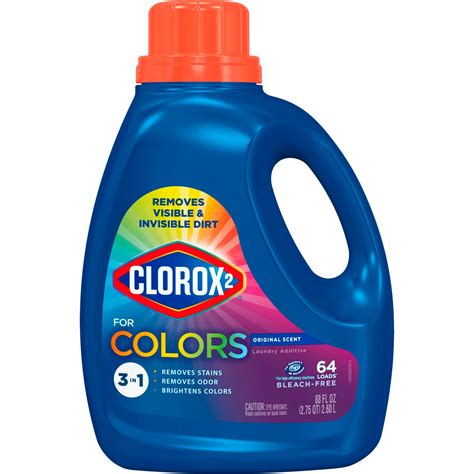 Clorox 2 2 for Colors 3-in-1 HE Laundry Additive, 64 Loads - Original ...