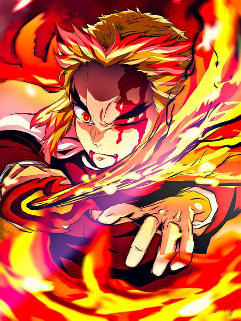 Rengoku Anime Demon Slayer Dragon God Red Super Tanjiro Hd | The Best ...