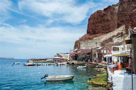 Experience A Magical Boat Cruise In Santorini Volcano Hot Springs And Thirassia Klook