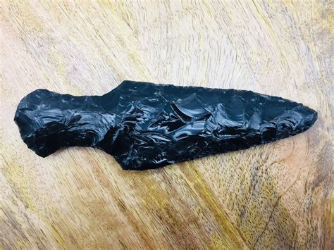 7 Obsidian Dagger Aztec Dagger Hand Carved Knife Etsy