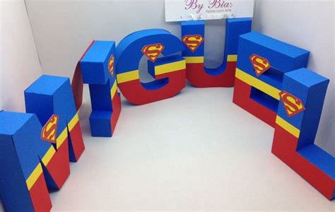 Letras 3d Superman Elo7 Produtos Especiais Superman Enfeites Letras