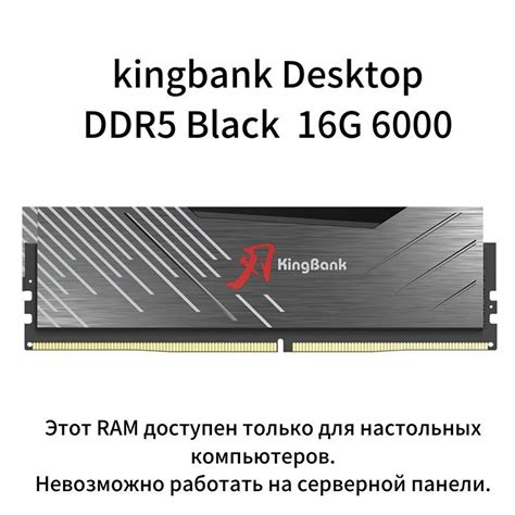 Модуль оперативной памяти kingbank Desktop DDR5 Black 16G 600016 ГБ ...