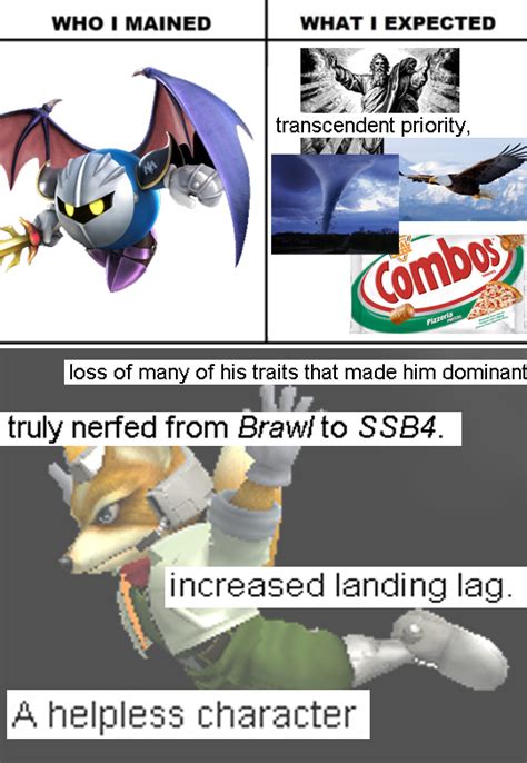 Who I Mained Meta Knight Super Smash Brothers Know Your Meme