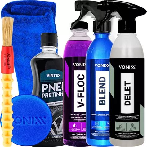 Kit Lavagem Limpa Pneu Pretinho V Floc Delet Blend Vonixx Frete Gr Tis