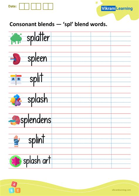 Consonant Blends List Of Words