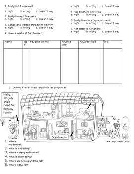 Test Simple Present And Adjectives By Zouhire Chihab Tpt