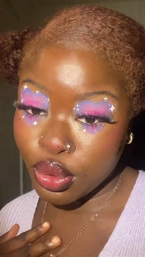 Bi Flag Heart Eyes💙💗💜🌈 Ib Maddys Makeup Pride Makeup Editorial