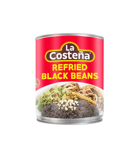 La Costeña Trans Fat Free Refried Black Beans 20 5 Oz Frozen