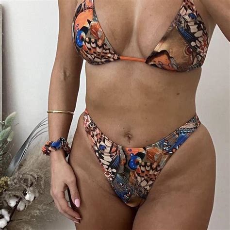 Boohoo Rose Bikini Never Worn Size XS 6 8 Brand New Depop
