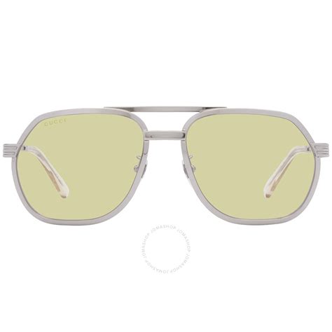 Gucci Yellow Navigator Men S Sunglasses GG0981S 004 60 889652427782