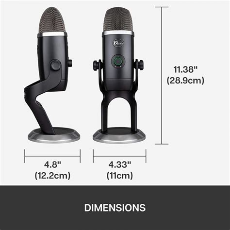 Tokuniku Blue Microphones Yeti X Professional Usb Microphone Blackout Edition