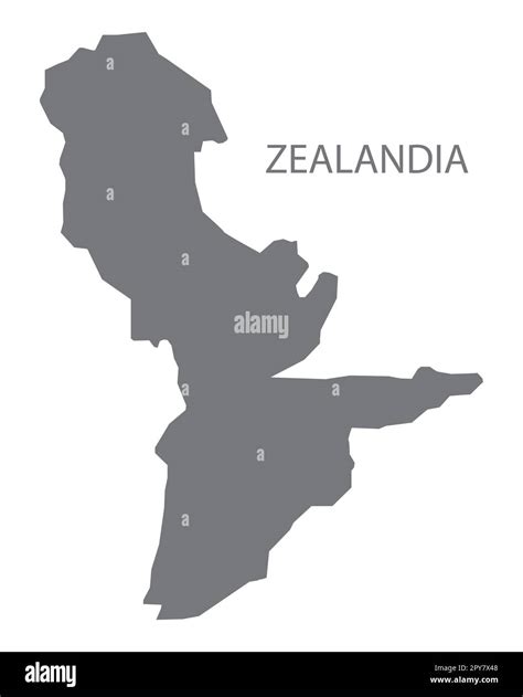 Map of the hidden continent Zealandia in grey Stock Vector Image & Art ...