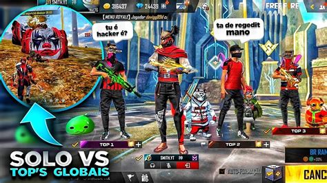 FIZ O IMPOSSÍVEL CONTRA OS TOP GLOBAIS DO FREE FIRE JOGANDO SOLO VS