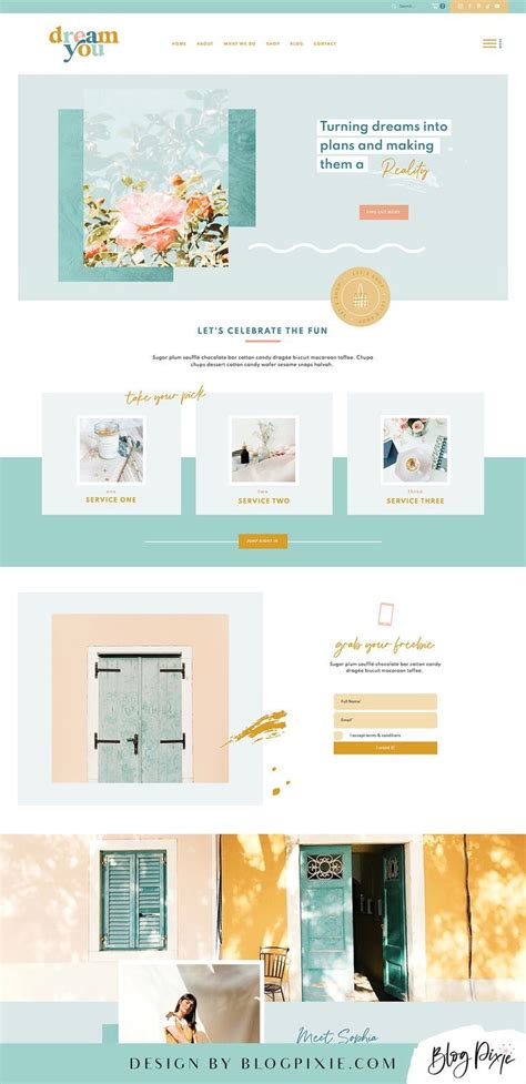 Wix Website Template Small Business Coach Website Creative Etsy