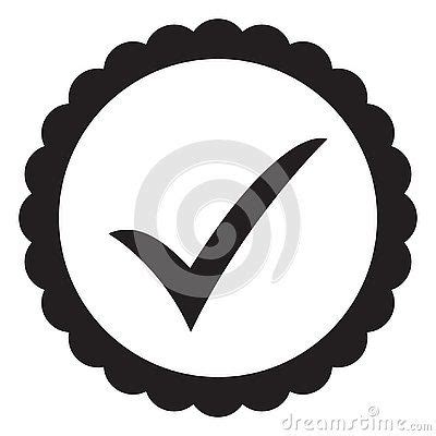 Approved Icon Profile Verification Accept Badge Vector Illustration