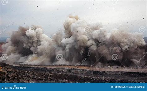 Explosion Of Rock In Coal Mining Quarry Stock Video Video Of