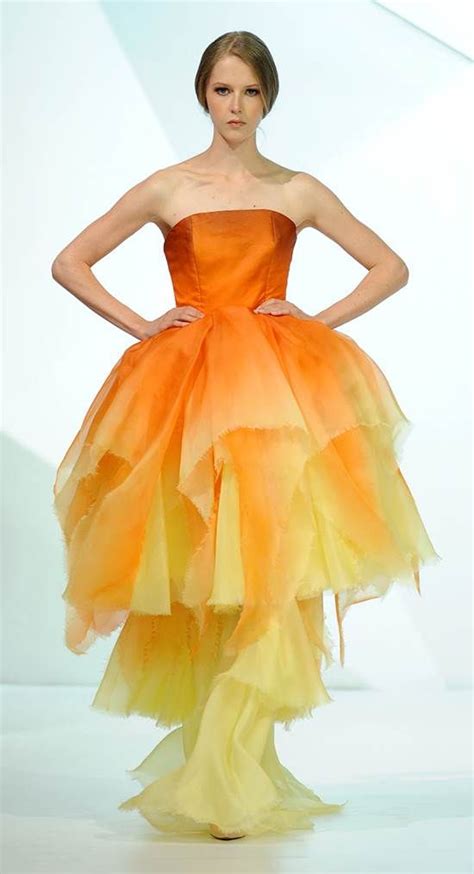 Gradation Orange Fashion Fashion Ombre Fashion