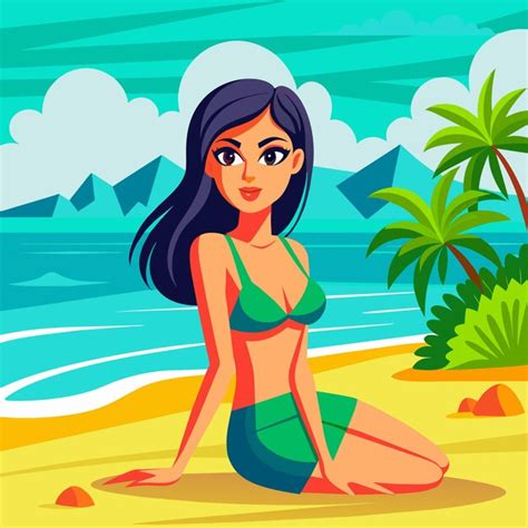 Mujer En Bikini Chica De Verano En Vacaciones Traje De Ba O De Playa
