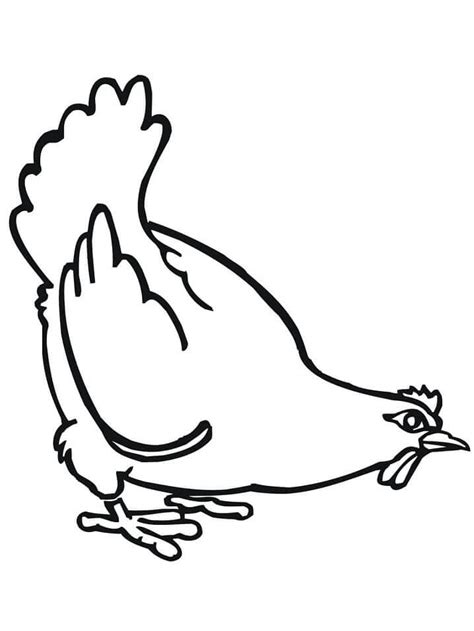 Coloriage poule effrayante Dessin gratuit à imprimer