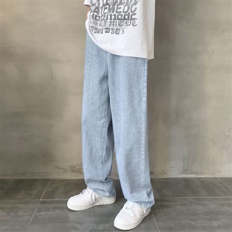 Jual Celana Jeans Pria Baggy Pants Korean Style Oversize Loose Pants